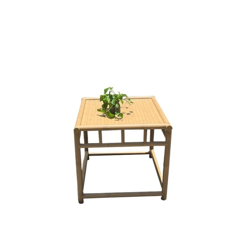 Outdoor tables and chairs, simulated bamboo, courtyard barbecue, camping outdoors, aluminum bamboo tables