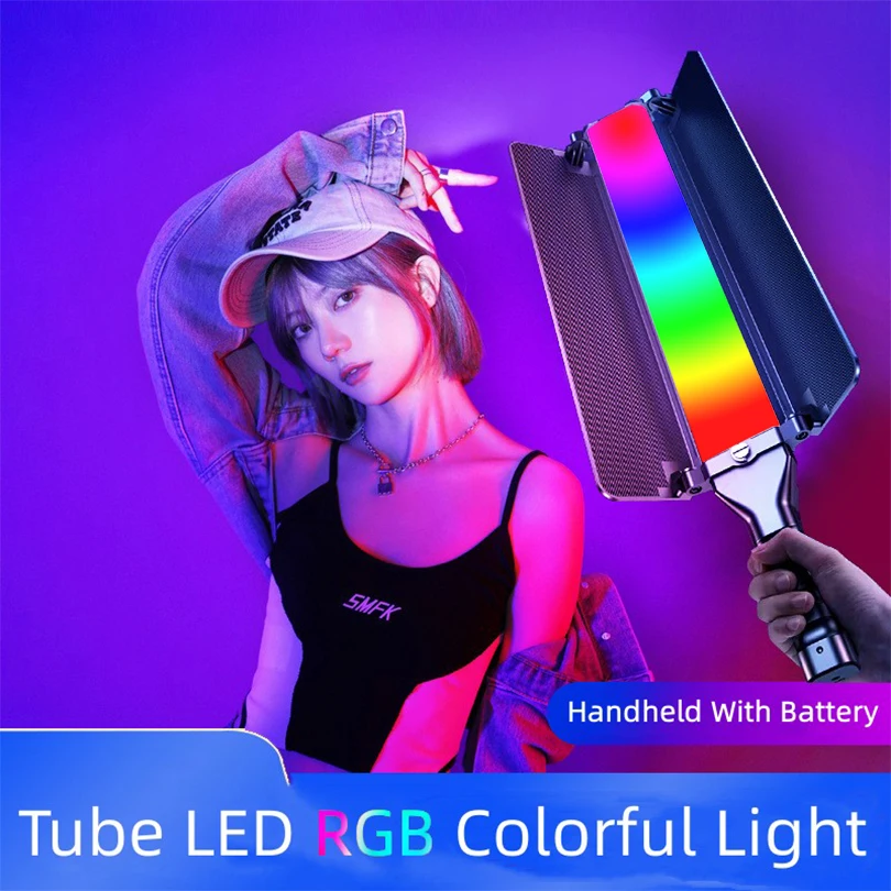 20W LED Light Stick Kit Dimmable 3000K~6000K RGB Handheld LED Video Light Wand Stick for YouTube and Studio Photography