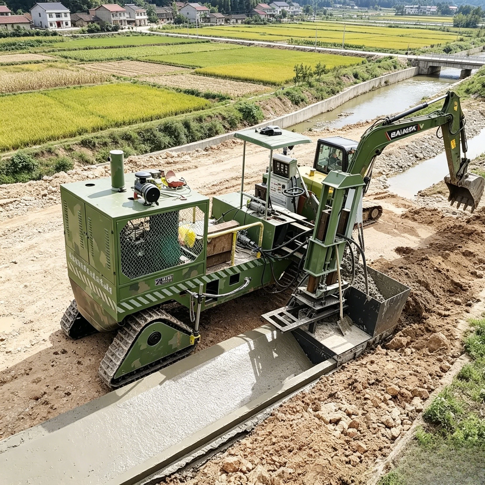 Small Concrete Curb & Gutter Slipform Paver, Heavy Duty Road Edge Forming Machine, Municipal Factory Price for Sale Customized