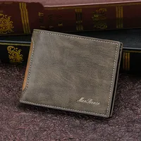 Men's Business Wallet Vintage Short Wallets Bifold Multifunction Credit ID Card Holder Casual  Designer Purse Clutch Men Wallet