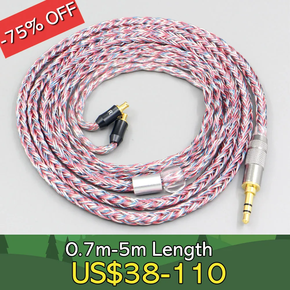 

16 Core Silver OCC OFC Mixed Braided Cable For Audio Technica ath-ls400 ls300 ls200 ls70 ls50 e40 e50 e70 312A Earphone LN007574