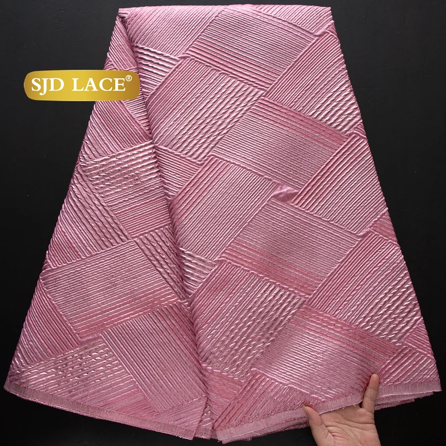 SJD الدانتيل الديباج أقمشة الدانتيل الأفريقي 2025 جديد الفرنسية الدمشقي مذهب الدانتيل النيجيري الجاكار النسيج للنساء فساتين الزفاف 4268