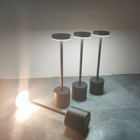 Led Touch Lamp Rechargeable Retro Bedside Touch Eye Portable for Bar Restaurant Matte Texture Simple and Practical Desk Lamp