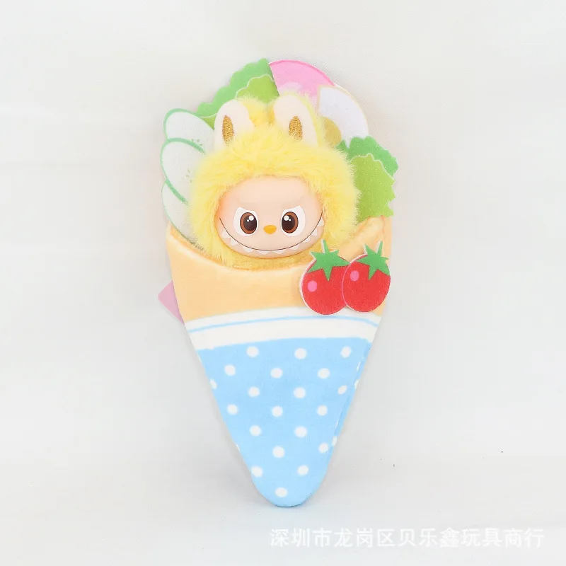 ชุดนอนไอศกรีมลายหัวใจ 10 ซม. รุ่นที่ 4 สำหรับ Labubu สไตล์พาสเทลน่ารัก คอลเลคชั่นเสื้อผ้าลับๆ สำหรับ Labubu