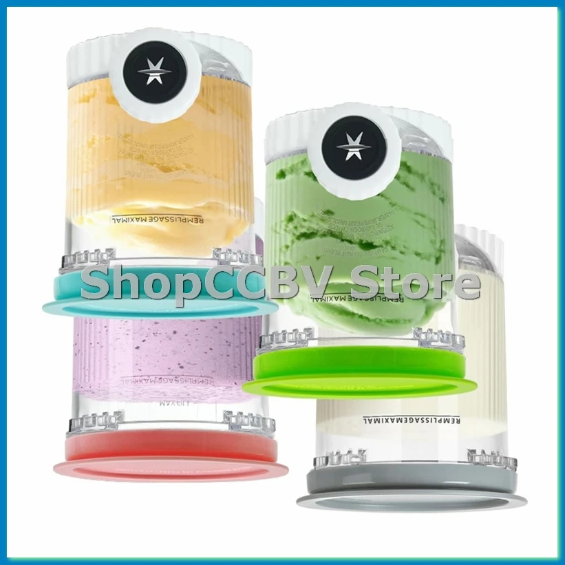 

Сменные пинты и крышки из 4 упаковок для производителей мороженого серии Swirl By Creami NC700 NC701-A57M