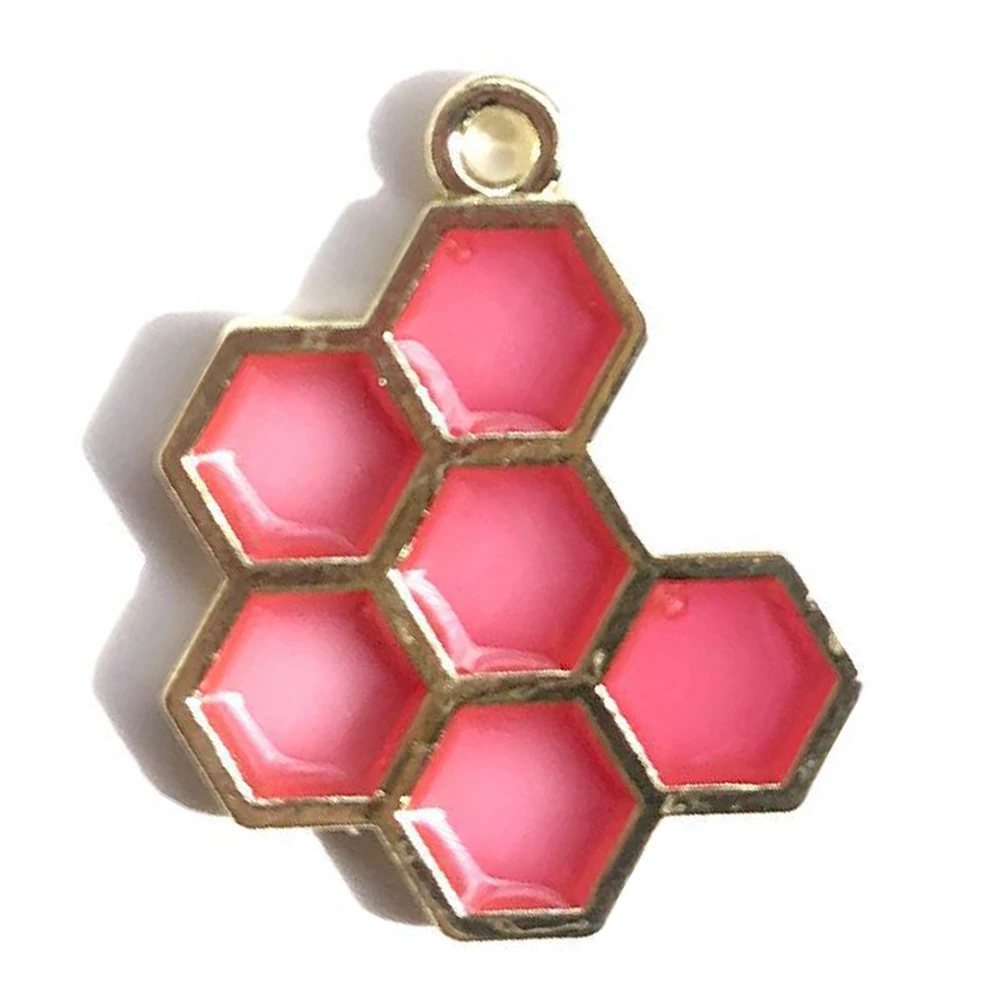 

Enamel Charm Honeycomb Charm for Jewelry Making and Crafting Fashion Earring Charm Fashion Pendant Red