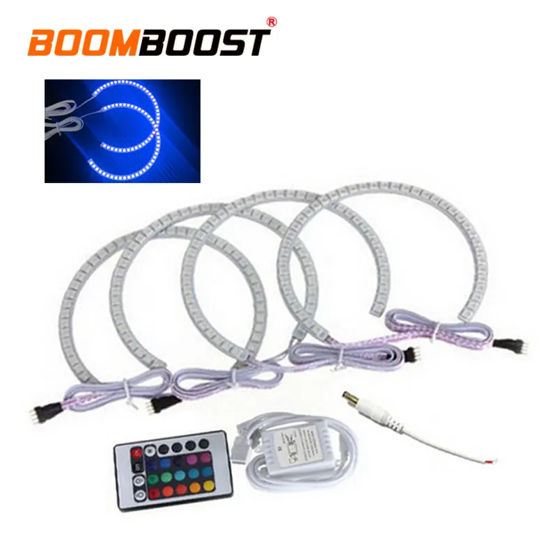 RGB LED Angel Eyes Headlight Rings Kit for BMW E36 E38 E39 E46 2x131 2x146 view 5