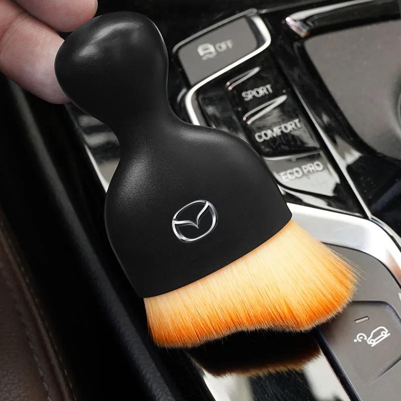 Car vent cleaning soft brush with shell car interior cleaning tool For Mazda 3 6 CX5 2 CX3 CX9 MX5 RX8 Axela Demio Atenza MS GJI