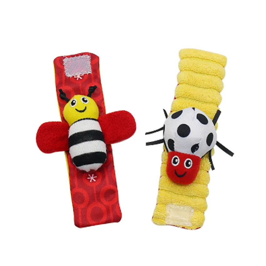 Orologio da bambino con calzini Giocattolo sonaglio per bambini Cartone animato per bambini Campana da polso per animali Giocattolo Regalo per feste Set di calzini Regali di Natale