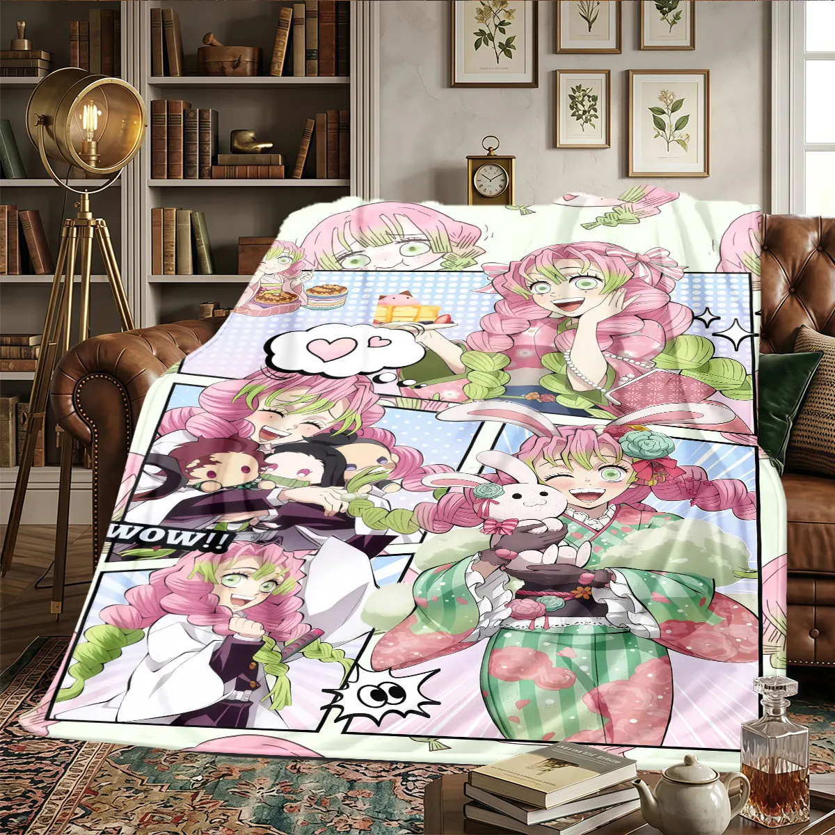 Demon Slayer Kimetsu no Yaiba Patterns Home Blanket High quality for Naps Sofas Warmth and Comfort Birthday Present -HE17