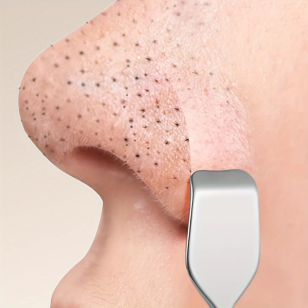 مجموعة أدوات إزالة من الفولاذ المقاوم للصدأ مكونة من 6 قطع للرؤوس السوداء والبثور، مزيل الرؤوس السوداء للوجه والأنف بتصميمات مختلفة