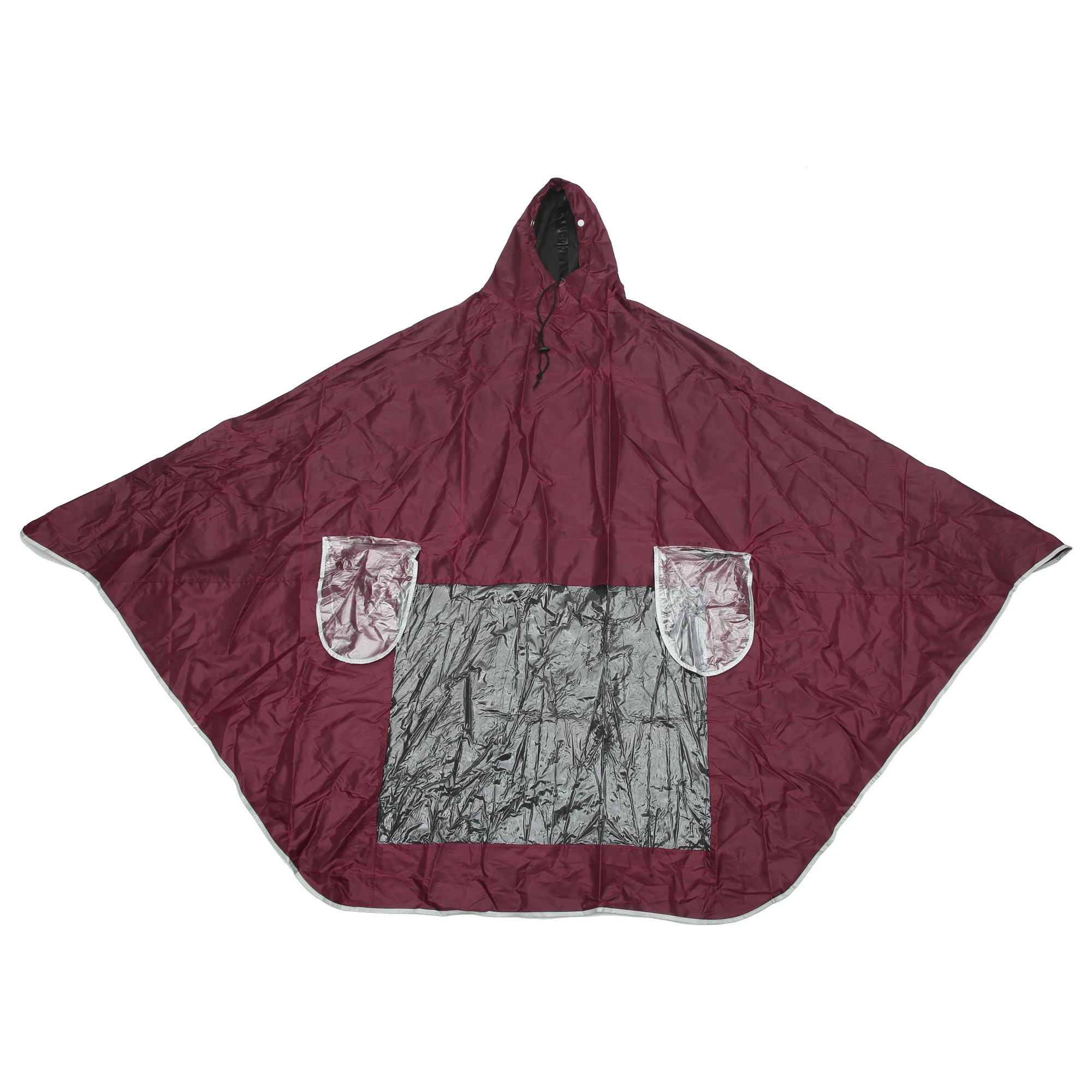 Motoforti Unisex Adult Motorcycle Rain Gear Rain Poncho Motorcycle Scooter Rain Cover Waterproof Raincoat Protector Maroon 7XL