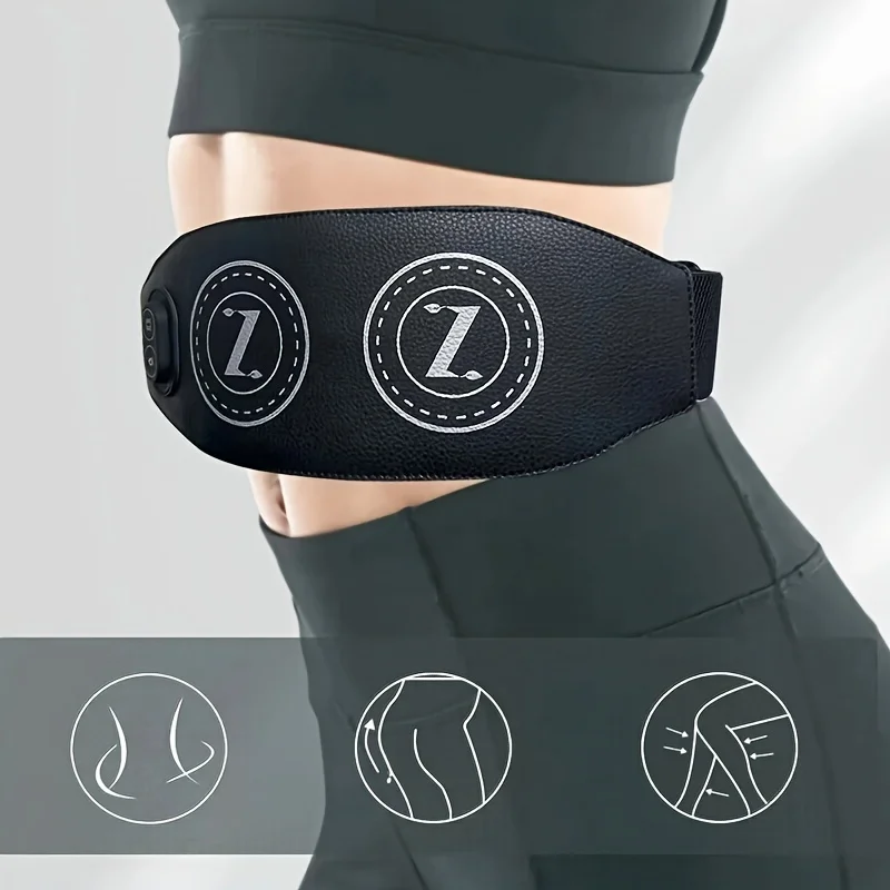 

1pc Lumbar Abdominal Heat Massage Instrument Belt, Soft, Heat Warming, Vibration Massage, Lumbar Protection And Other Functions