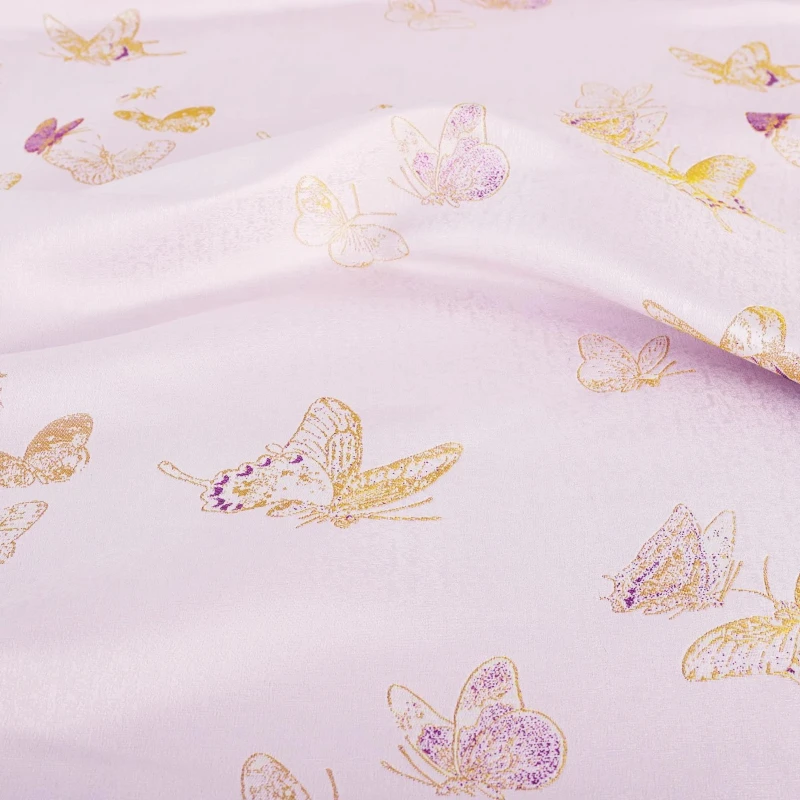 

Весенний узор бабочки, элитная парчовая ткань в китайском стиле с имитацией песен для женского жилета, швейный материал, оптовая продажа