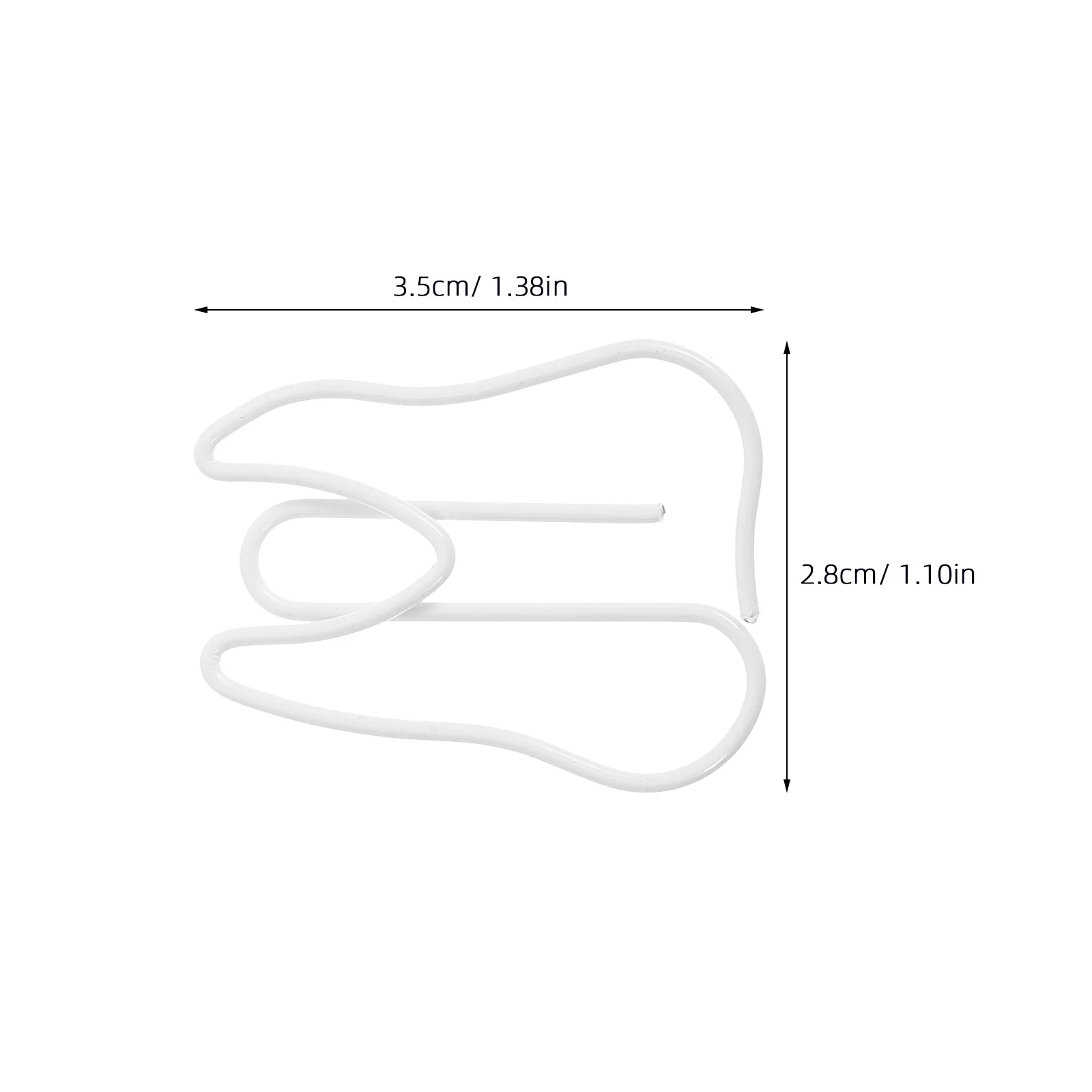 100Pcs Tooth Shaped Paper Clips Creative Metal Clips for Document Organizing Small Cute Bookmarks School Office Stationery