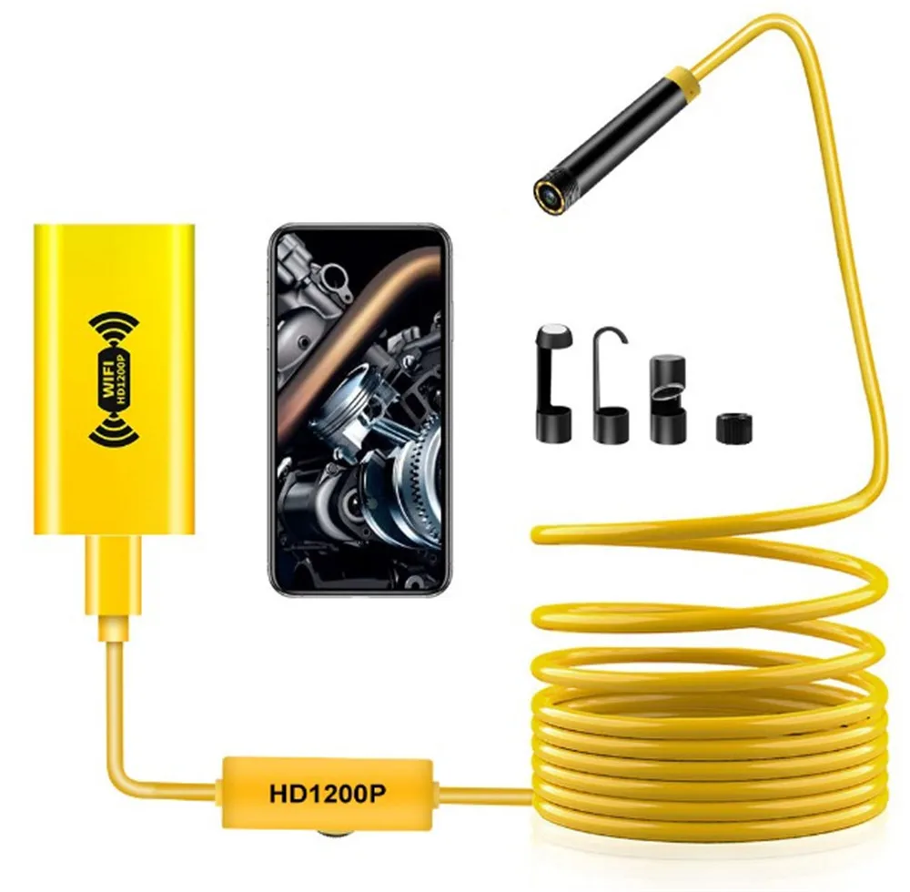 2MP 1200P USB/WIFI Endoscope Camera Water-proof CMOS Borescope Water-Proof IP66 Digital Microscope CMOS Borescope