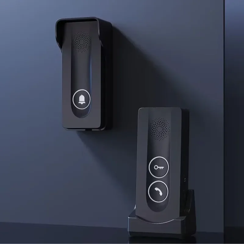 Wiring-free network video intercom with its own signal to unlock the smart door with one click