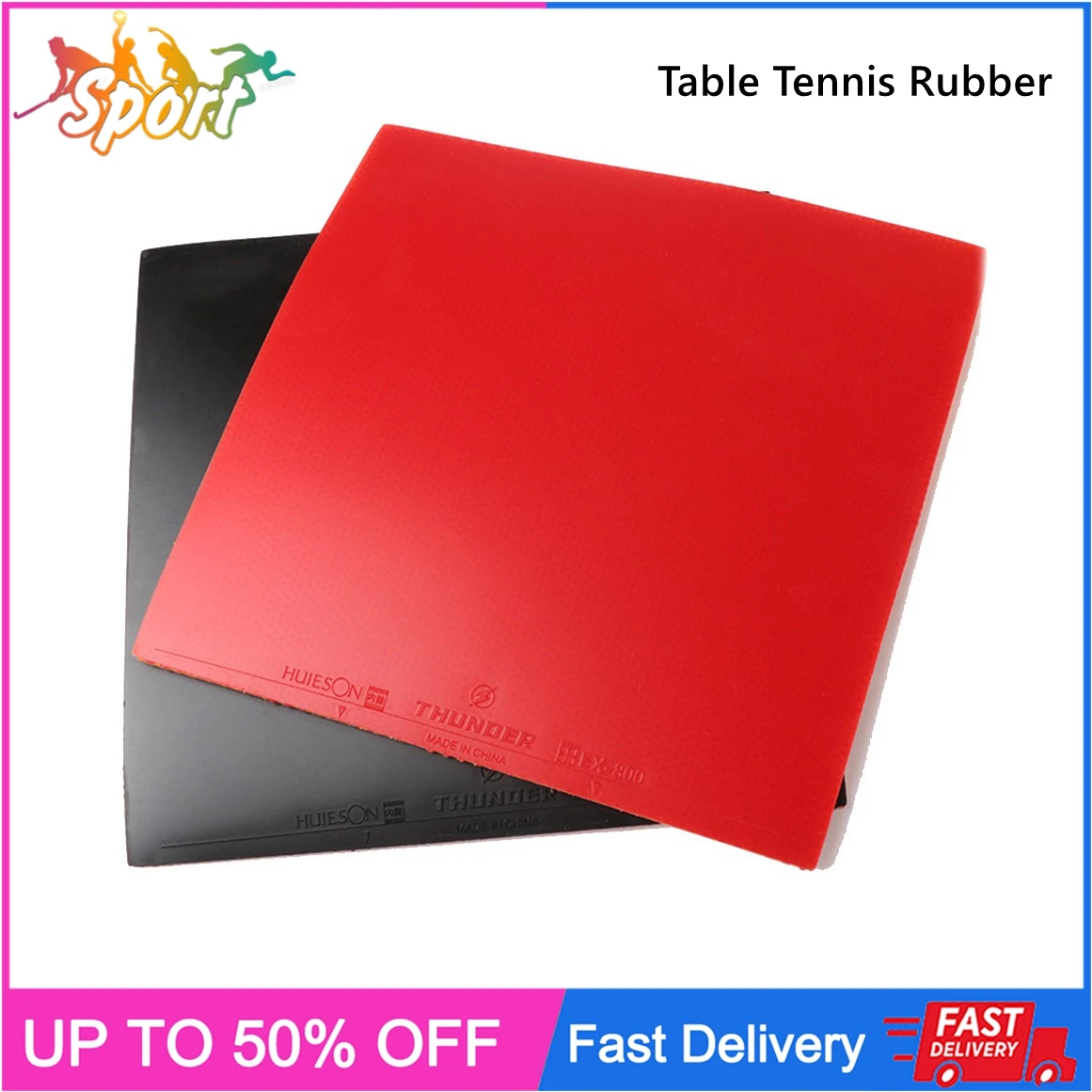 Red Black Sponge Table Tennis Rubber Hard Sponge Pong Rubber Fast Attack Table Tennis Racket Pong Rubber Reverse Adhes