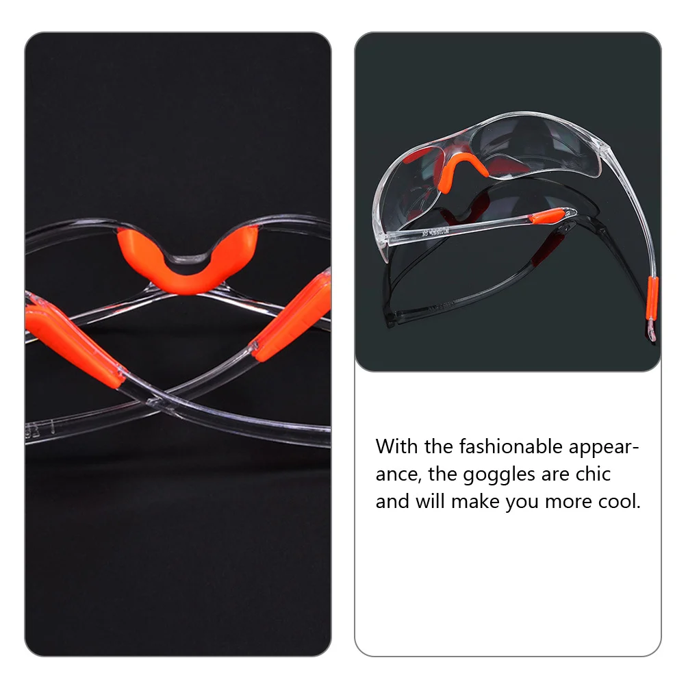 

4Pcs Safety Glasses Silicone Polycarbonate Clear Protective Eyewear for Work Construction Carpentry Laboratory Use