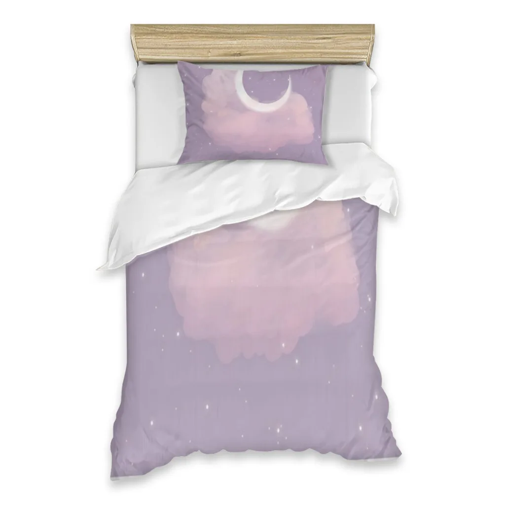 

Purple Moon Bed Sheets Set Comforter Quilt Cover Duvets Single Bedding