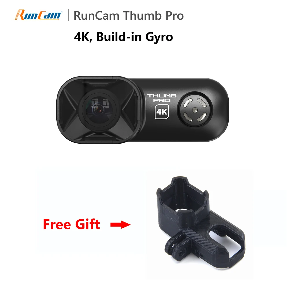 

New Version RunCam Thumb Pro 4K MINI Action camera FPV Drone Camera 16g Bulit-in Gyro For Racing drone ND8 ND16 ND32 Selection