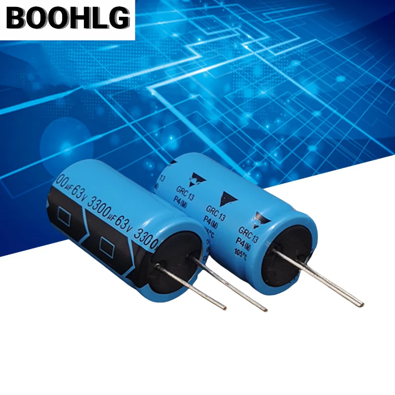 2 PCS 63v 3300uF GRC13 Filtro de Áudio Capacitor Eletrolítico 22x40MM
