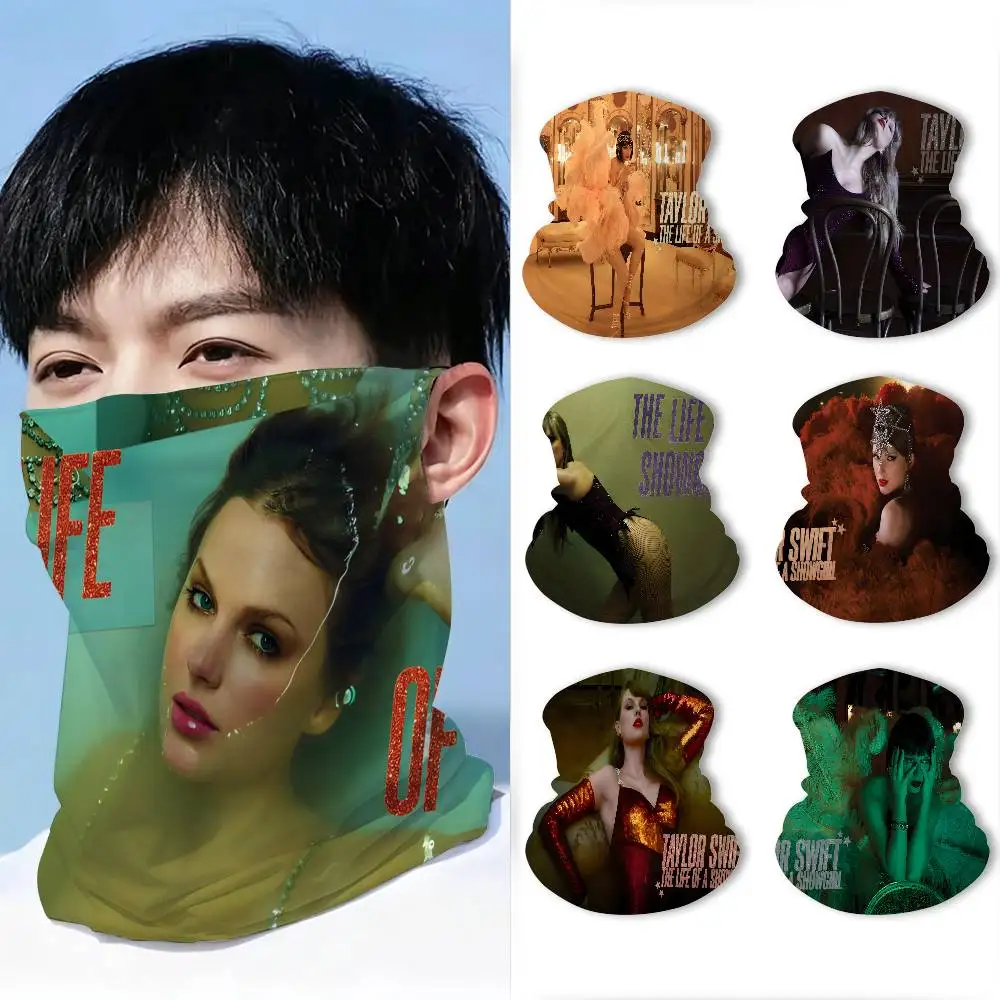 T-Taylor-Swift Lyrical-Pop-Storytelling Outdoor Sports Neck Scarf Windproof Face Cover Multiscene Use for Riding Hiking Skiing