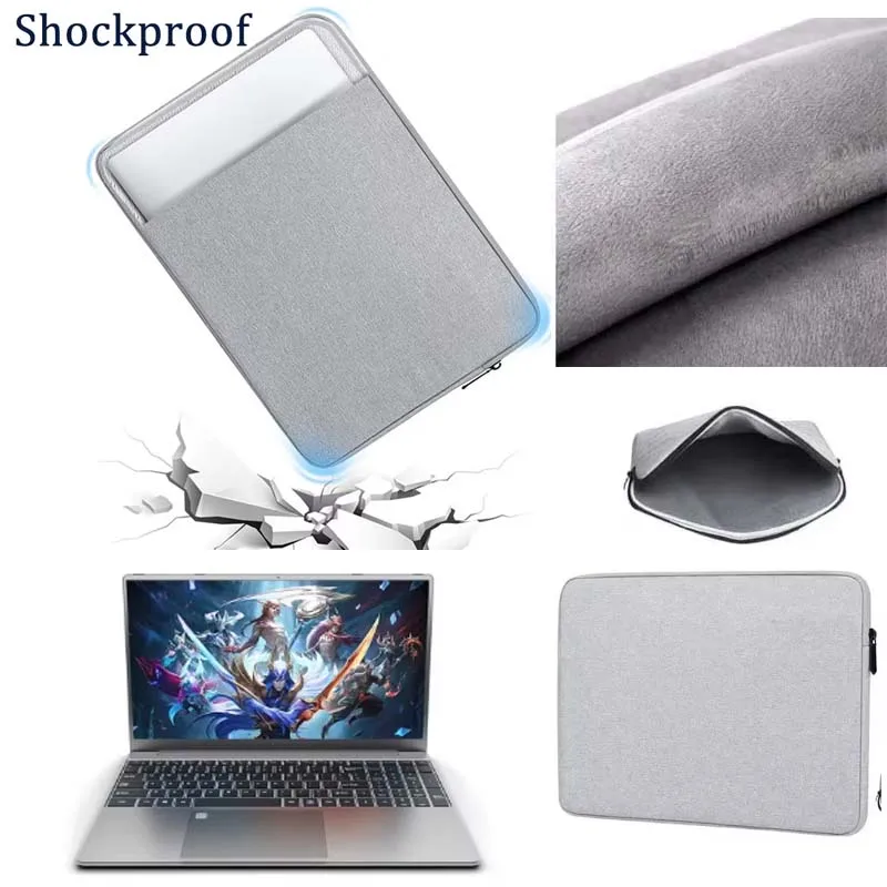 for Ninkear A15 Plus N16 Pro Laptop Bag Waterproof Sleeve Zip Pouch Anti-Scratch Microfiber Lining Bumper Anti-Drop Carry Case