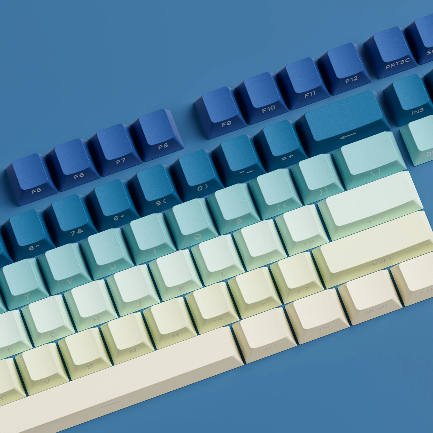 Akko & Veekos Gradient Side Printed Keycap Set Cherry Profile Double Shot PBT 135-Key Keycap for MX Switches Mechanical Keyboard