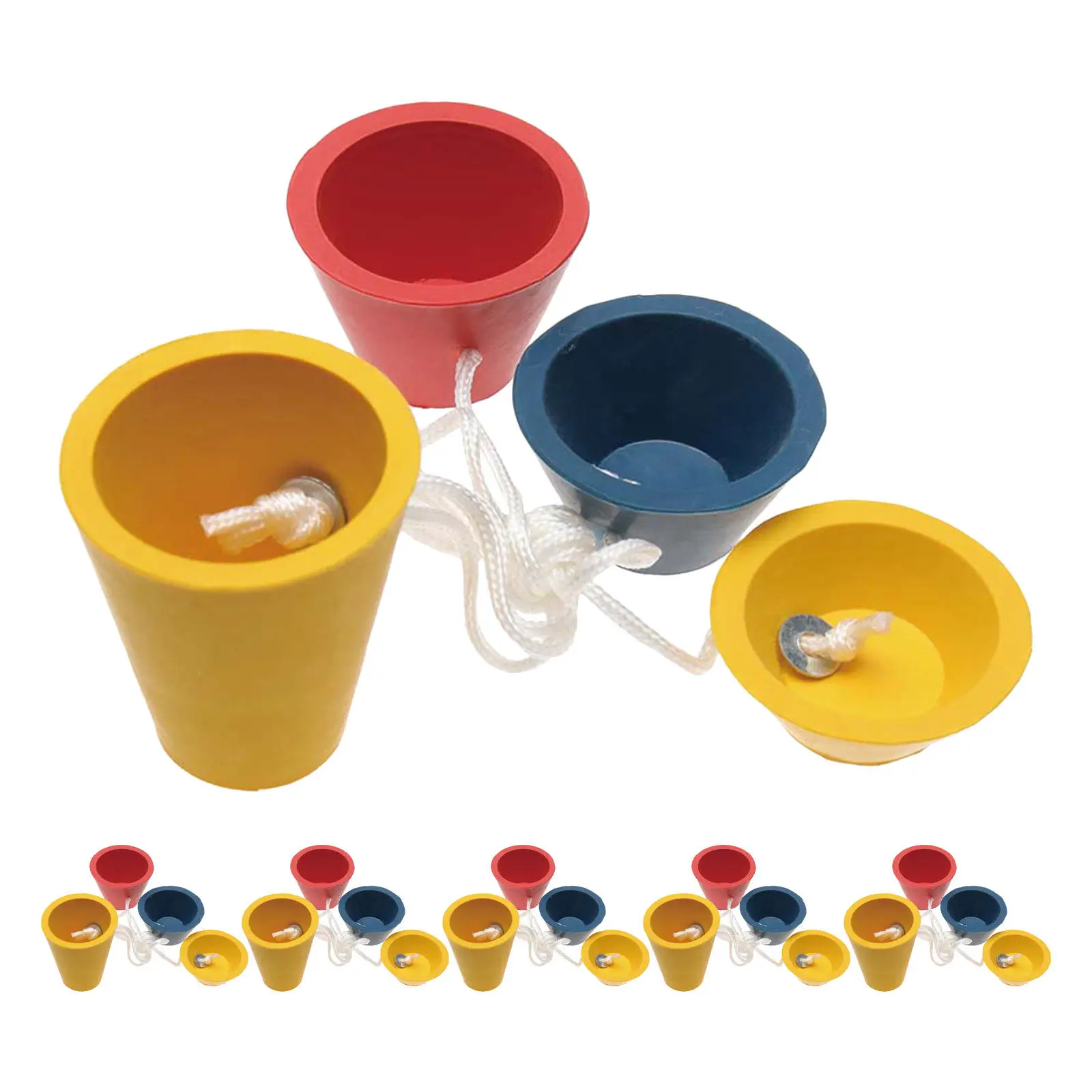 6Set Rubber Golf Tee Holder Set Bright Color 11Mm 16Mm 22Mm 36Mm Golf Simulator Practice Driving Range Accessories