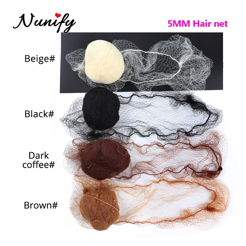 Wholesale Disposable 5Mm Nylon Hair Nets For Buns Black Dancing Hairnet For Women Hair Styling Tool Elastic Wig Net Cap 100Pcs