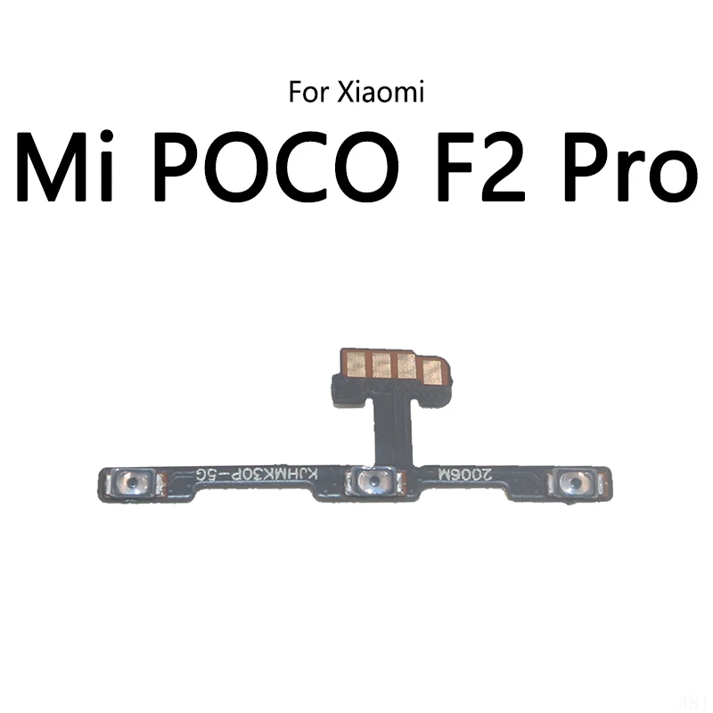 Power Button Switch Volume Mute Button On / Off Flex Cable For Xiaomi Mi POCO F1 F2 Pro F3 X2 X3 NFC M2 Pocophone M3