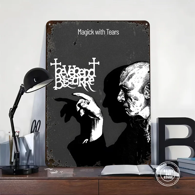 Reverend Bizarre Magick With Tears 3D Printed Texture Poster Personalized Wall Art Retro Metal Tin Signs for Decoration Bedroom