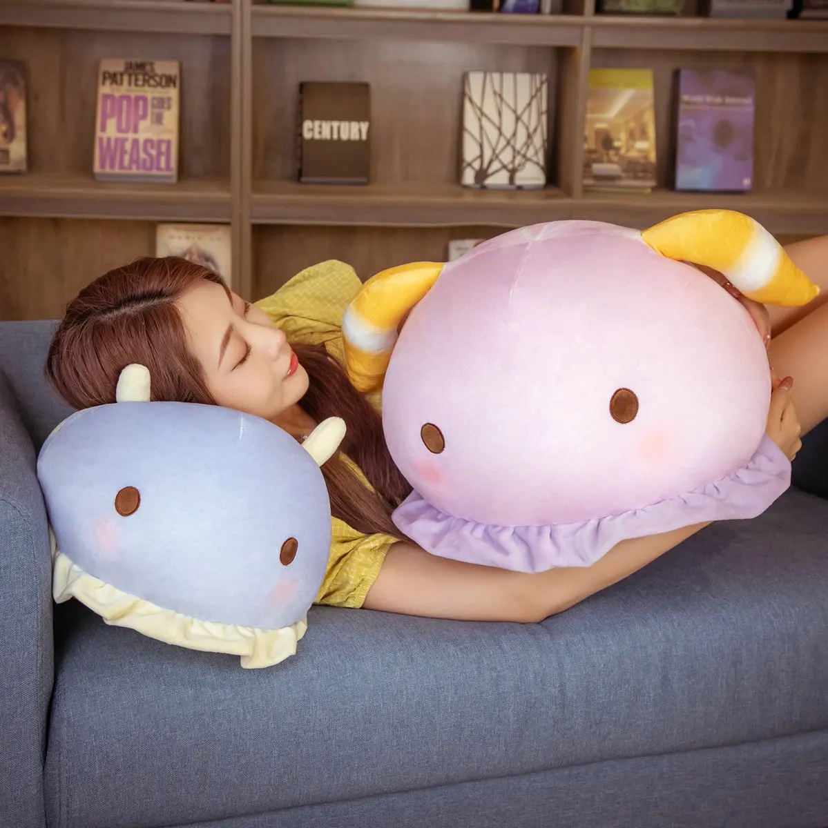 Anime Fantastic Sea Animal Sea Slug Plushies Squishy Soft Manatee Toy Large Hug Pillows Sea Cow Plush Doll Kid Gift images - 6