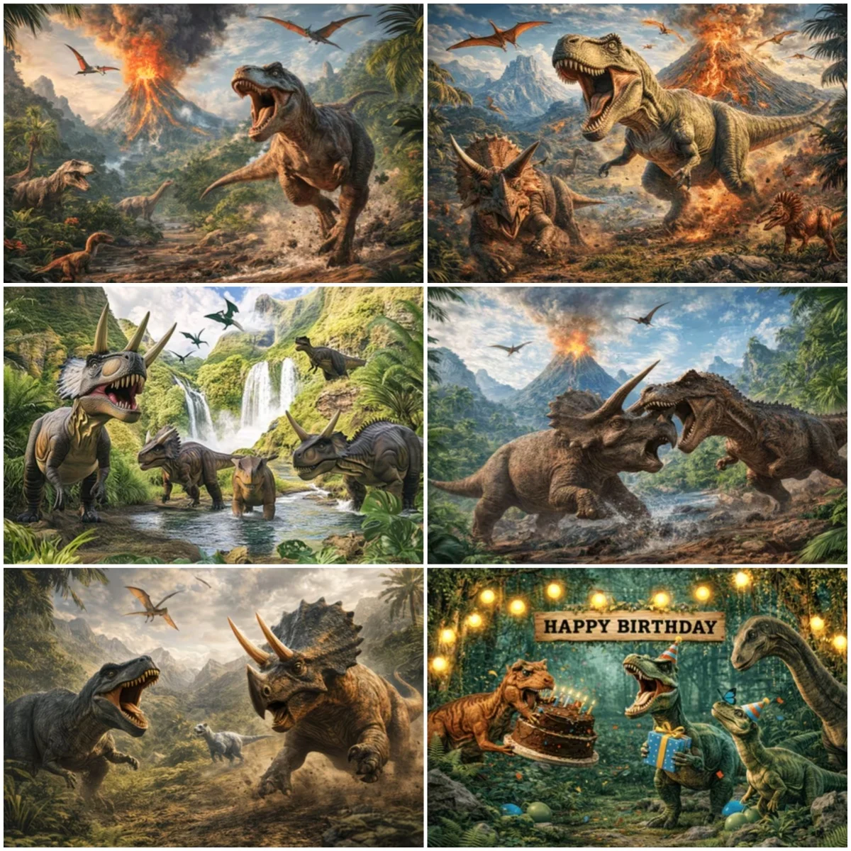 Jurassic World Themen-Hintergrund, Geburtstagsparty-Dekoration, Banner, Wald, Rex, Dinosaurier, Hintergrund, Babyparty-Zubehör, Kindergeschenke