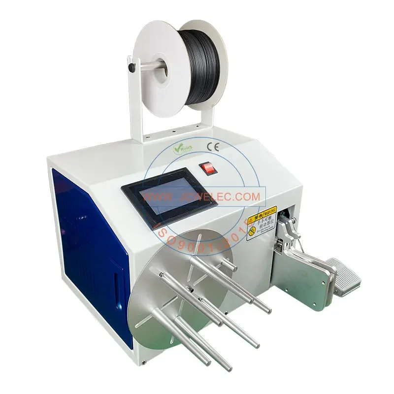JCW-WB01N آلة لف الأسلاك شبه الأوتوماتيكية آلة تغليف ربط الكابلات الكهربائية #4