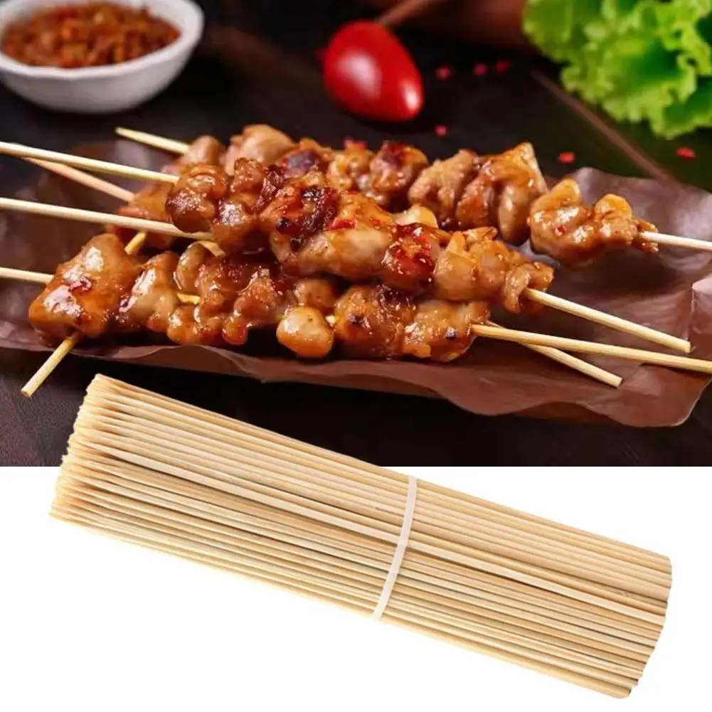 

Bamboo Sticks For Barbecue Party Natural Wooden Disposable Long Skewer Stick Catering Camping Buffet Food Fruit BBQ Tools R8K5