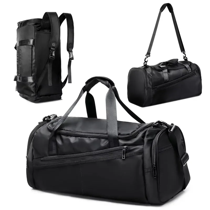 Large Capacity Sports Fitness Luggage Bag Gym Backpack Luxury Style Zipper Sealed Lined Shoe Bag Included