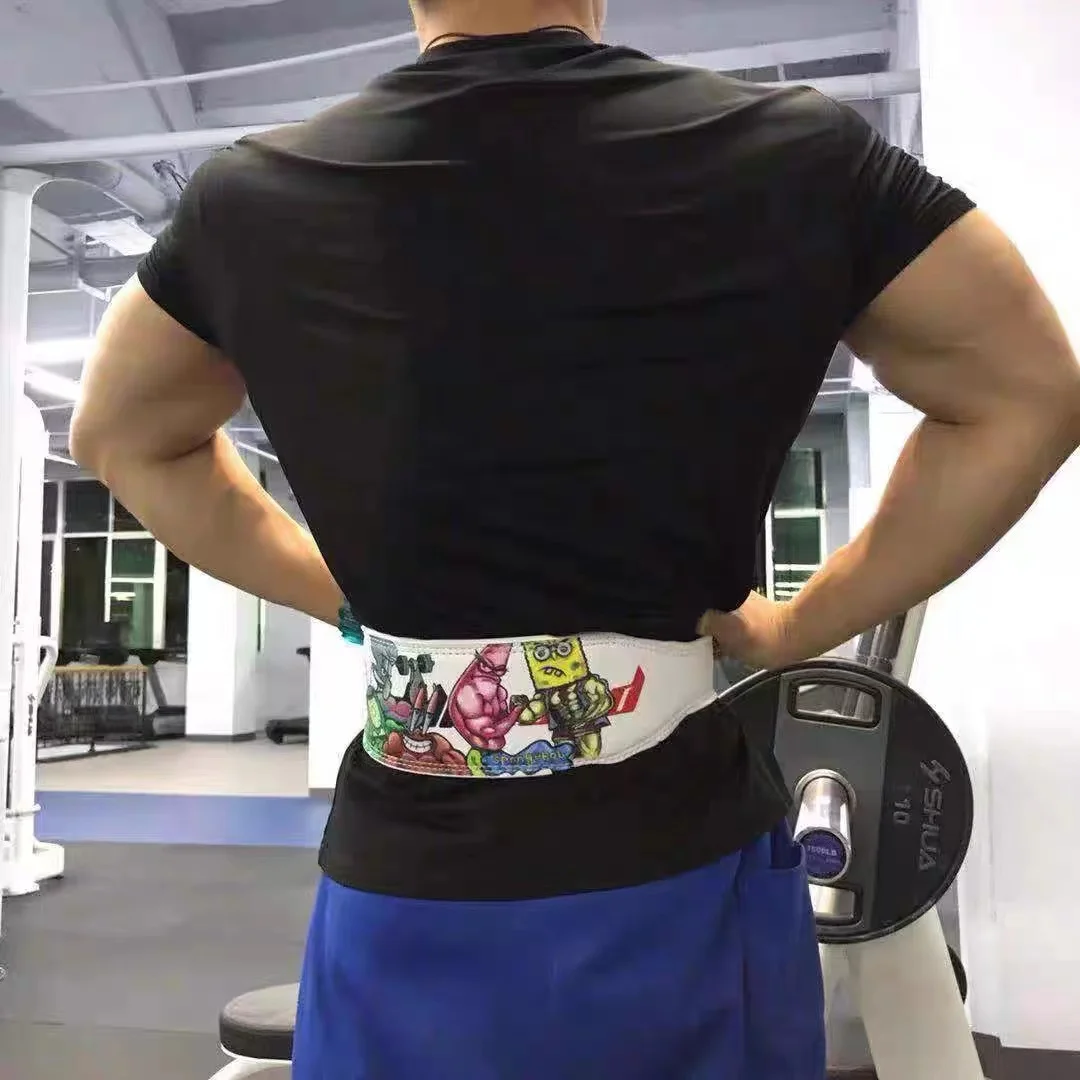 Fitness Lifting Belt Weightlifting Belt gym Bodybuilding Belt Barbell Powerlifting belts Training Waist Protector Cartoon Style