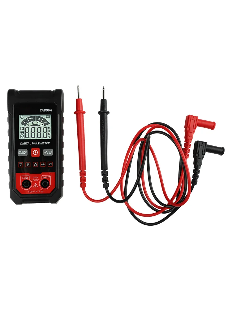 TA806A For Auto Ranging Digital Multimeter NCV Tester With Backlight Flashlight For AC DC Voltage Resistance Continuity