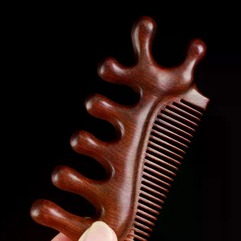 3 in 1 Massage Comb Wood Sandalwood Comb Scalp Meridian Relax Anti-static Styling Tool Salon Supply Hair Brush