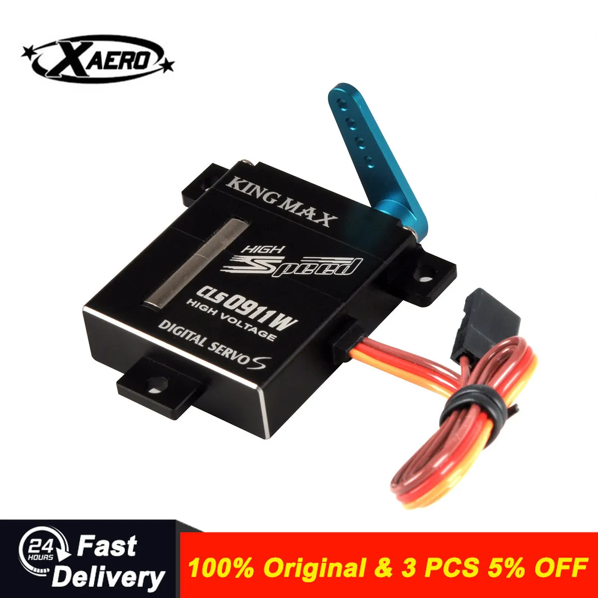 

1Pc KINGMAX Digital Servo High Speed Voltage CLS0911W 30x10x35.5mm For RC Model