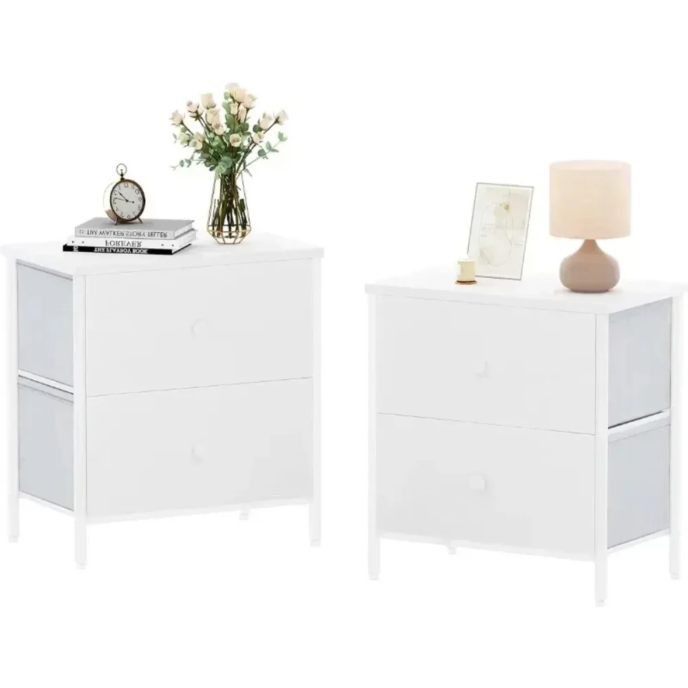 

White Nightstands Set of 2 - Dresser Sets Night Stand for Bedroom End Table