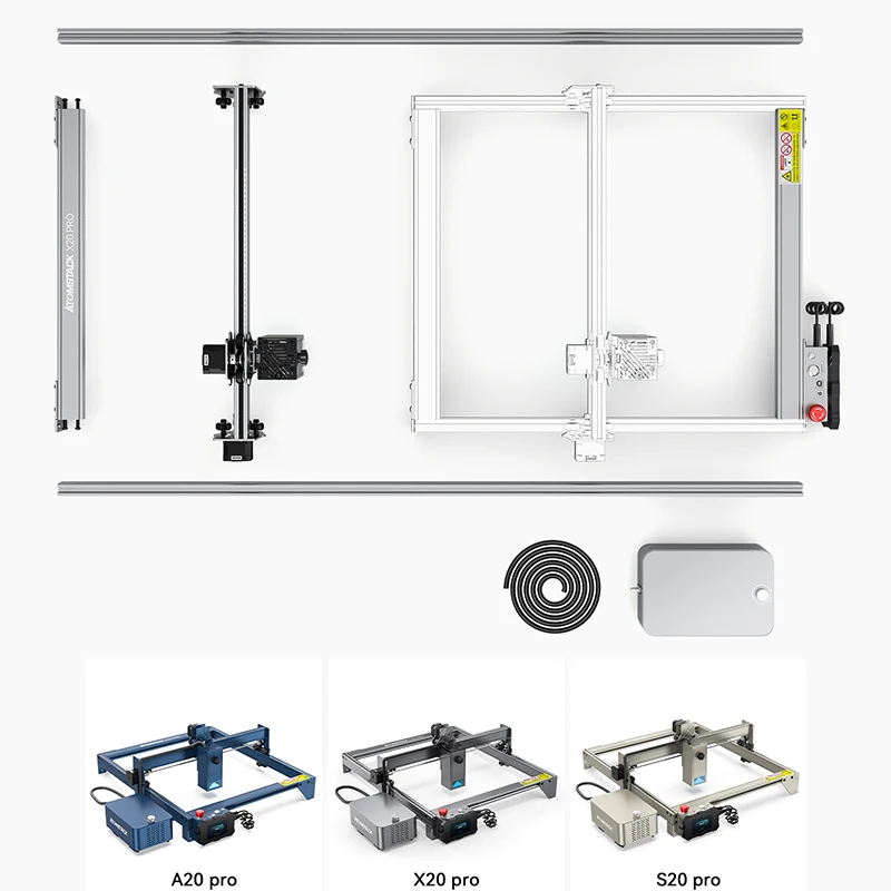 Extension Kit Extender Rod For Atomstack X20 Pro A20 Pro S20 Pro X30 PRO Laser Engraving Machine Increase Area to 85*40cm