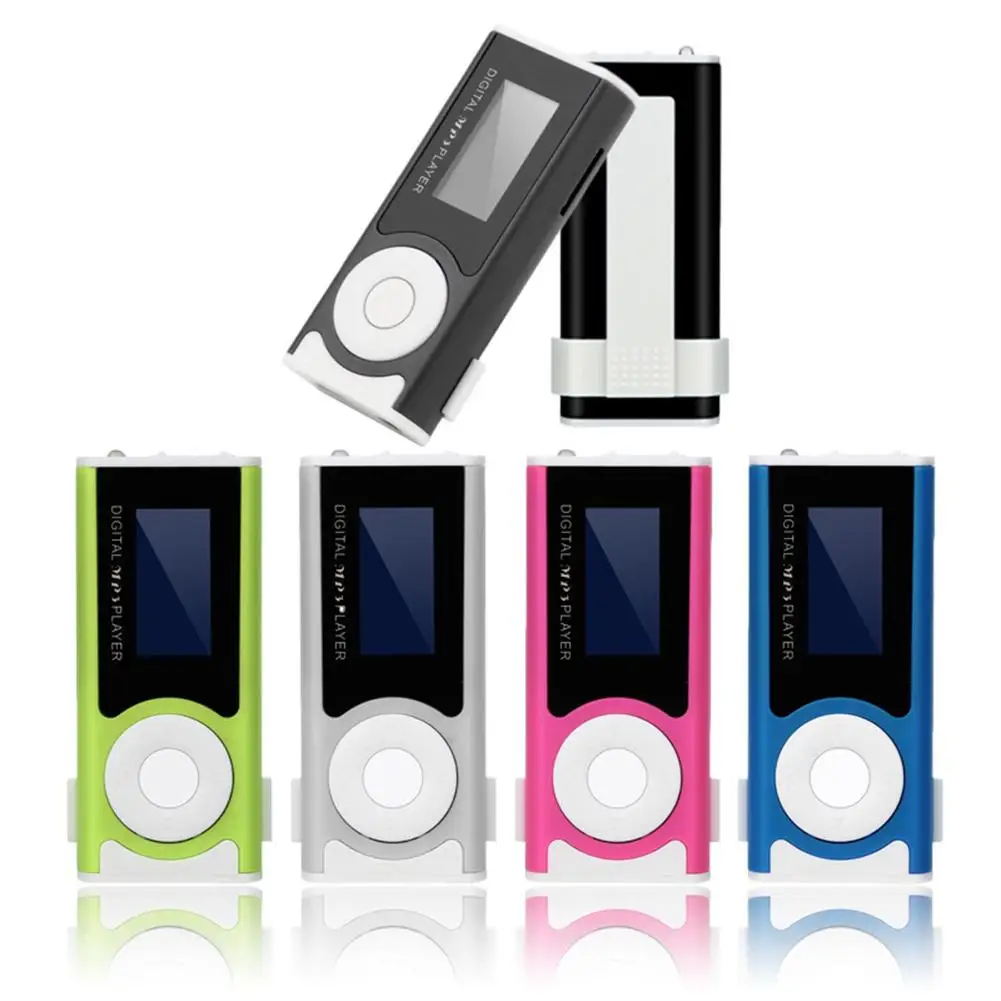충전식 MP3 LCD 화면 음악 플레이어, 헤드폰 LED 조명 지원, 외부 마이크로 TF SS 카드