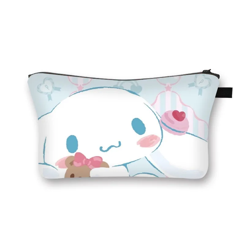 Sanrio Kuromi Melody Cinnamoroll Lápis Pouch, Grande Capacidade Pen Case, bonito saco cosmético para meninas, Artigos de papelaria para estudante