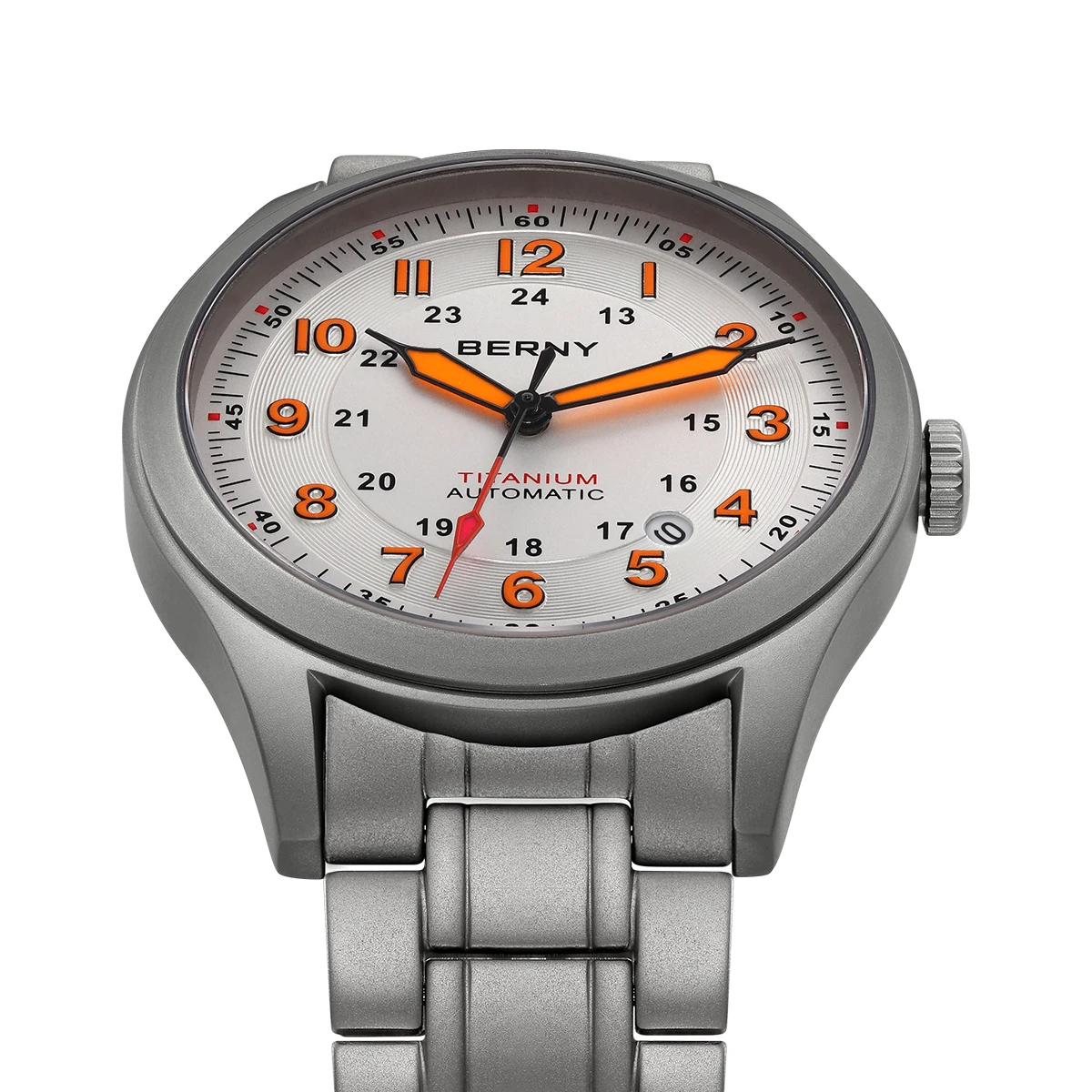 Men's Titanium Automatic Field Watch with Sapphire Crystal and Date