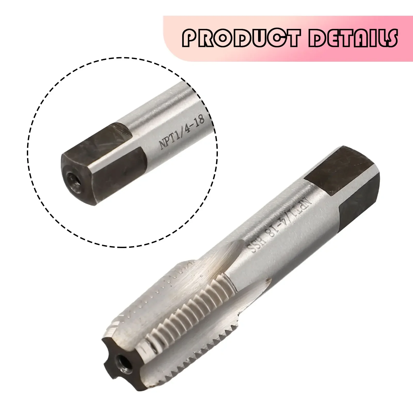 

1pc High Speed Steel Screw Threaded Tap Hand Tools 1/4"-18 NPT Taper Pipe Tap For Maintenance And Repair Work Taper Pipe Tap