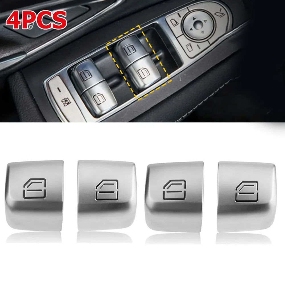 

Enhance Your Car's Interior with Chrome Finish Window Switch Buttons for Mercedes C300 C63 C350 GLC300 C Class