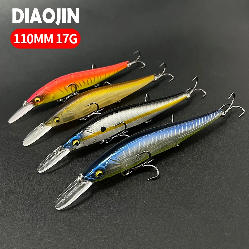 

110mm 17g Professional Wobbler Dive 1.8m SP Fishing Lures Artificial Bait Predator Tackle Sinking Jerkbaits for Pike and Bass
